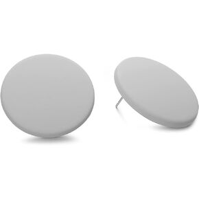 Winssigma Button Earrings, Large Round Acrylic Stud Earrings for Women Girls