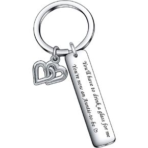 Auntie-to-be Gift for Sisters Keychain New Aunt Gift Mothers Day,Christmas Day Gift