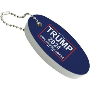 GRAPHICS & MORE Trump 2024 Floating Keychain Oval Foam Fishing Boat Buoy Key Float