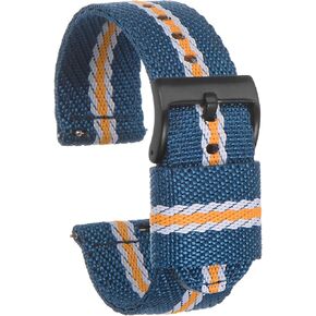 HARFINGTON Multi-sizes Nylon Watch Band Premium Nylon Strap for Men, Soft and Comfortable Replacement Canvas Watchband
