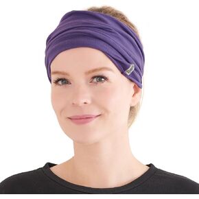 CHARM Mens Japanese Cotton Headband - Natural Headwrap Elastic Hair Band Neck Gaiter