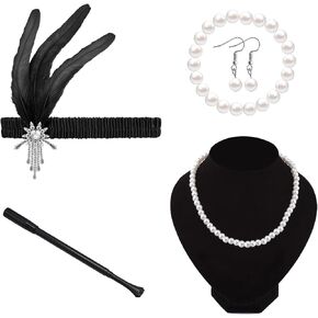 1920s Feather Flapper Headband