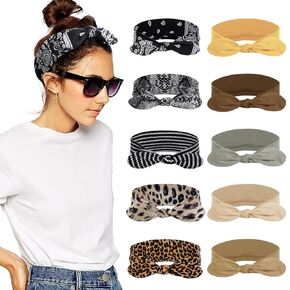 AKTVSHOW Bow Headbands for Women, Rabbit Ear Boho Headband for Girls Cute Hair Accessories