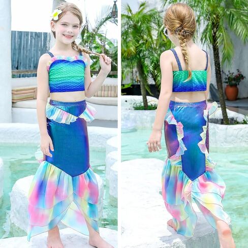 زي iTVTi Little Mermaid Ariel لأزياء Grils Halloween فستان الأميرة التنكري مع الملحقات in Kuwait