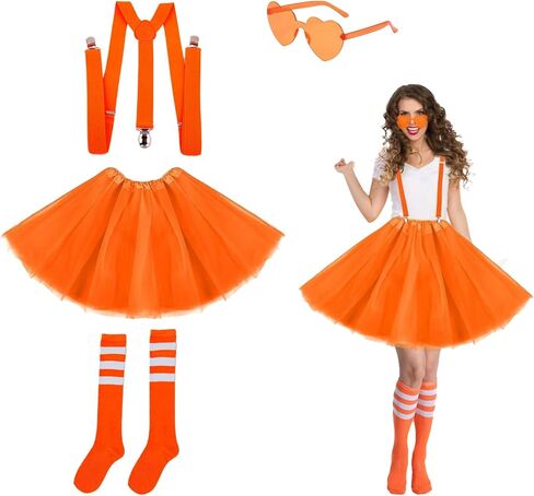 Tutu Skirt Suspenders Set Halloween Cosplay Costume Accessories Suit in Saudi Arabia