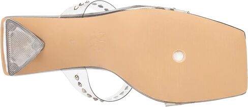 NY & C - New York & Company Zeta Emb للنساء من Lucite Mule كاجوال، صنادل، مقدمة مربعة، نعل خارجي مطاطي in Kuwait