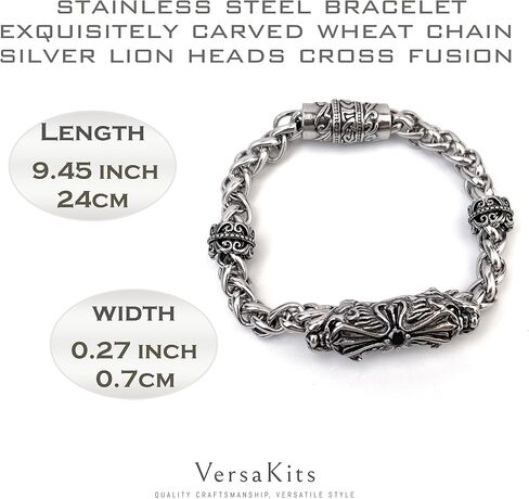 Link Bracelet for Men Stainless Steel Wheat Spiga Chain Miami Cuban Curb Chain Wristwear Gift in Saudi Arabia