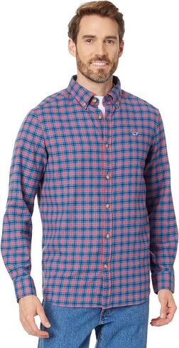 vineyard vines Men's Flannel Check Whale Shirt in Saudi Arabia