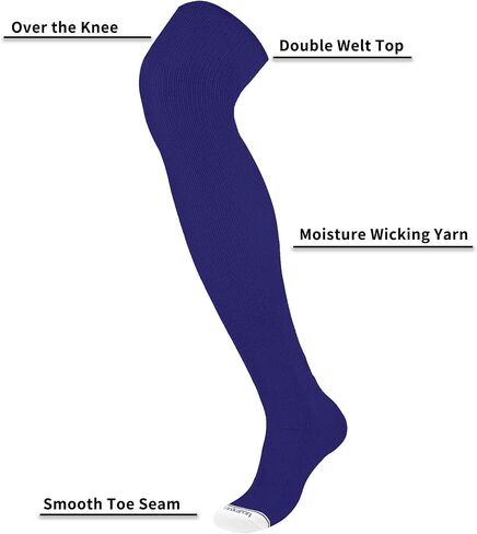 Elite Baseball/Softball Socks Over The Knee, Extra Long Football Socks in Kuwait