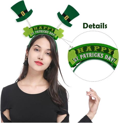 6 قطع من عصابات الرأس لعيد القديس باتريك من سيدهيك، عصابة رأس النفل الأيرلندية الخضراء، اكسسوارات عيد القديس باتريك للنساء والرجال، ديكورات حفلات عيد القديس باتريك in Kuwait