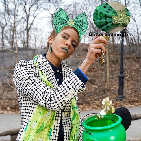 6 قطع من عصابات الرأس لعيد القديس باتريك من سيدهيك، عصابة رأس النفل الأيرلندية الخضراء، اكسسوارات عيد القديس باتريك للنساء والرجال، ديكورات حفلات عيد القديس باتريك in Kuwait