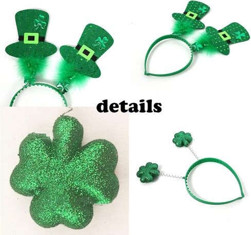 6 قطع من عصابات الرأس لعيد القديس باتريك من سيدهيك، عصابة رأس النفل الأيرلندية الخضراء، اكسسوارات عيد القديس باتريك للنساء والرجال، ديكورات حفلات عيد القديس باتريك in Kuwait