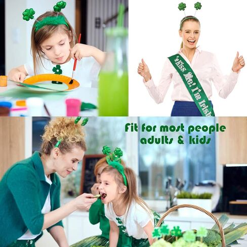 6 قطع من عصابات الرأس لعيد القديس باتريك من سيدهيك، عصابة رأس النفل الأيرلندية الخضراء، اكسسوارات عيد القديس باتريك للنساء والرجال، ديكورات حفلات عيد القديس باتريك in Kuwait