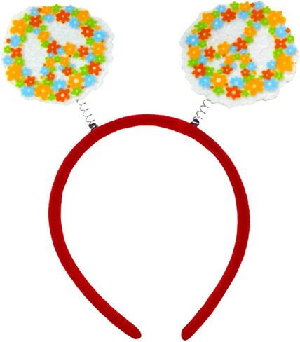 عصابة رأس رائعة هيبيز، عصابة شعر 70s بوهو، إكسسوارات للشعر للفتيات والنساء، غطاء رأس لحفلات أعياد الميلاد وحفلات الزفاف (B) in Kuwait