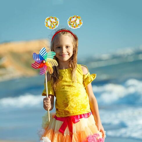 عصابة رأس رائعة هيبيز، عصابة شعر 70s بوهو، إكسسوارات للشعر للفتيات والنساء، غطاء رأس لحفلات أعياد الميلاد وحفلات الزفاف (B) in Kuwait