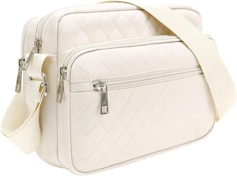 Nylon Crossbody Bags for Women Trendy Quilted Cross Body Purse Medium Crossbody Purses Fashion Ladies Messenger Shoulder Bag in Saudi Arabia