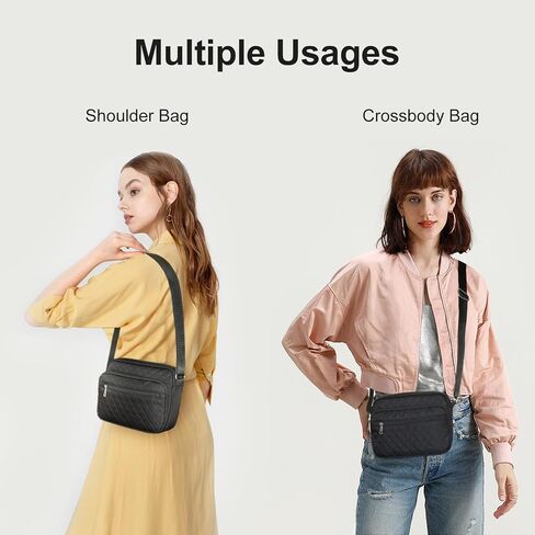 Nylon Crossbody Bags for Women Trendy Quilted Cross Body Purse Medium Crossbody Purses Fashion Ladies Messenger Shoulder Bag in Saudi Arabia