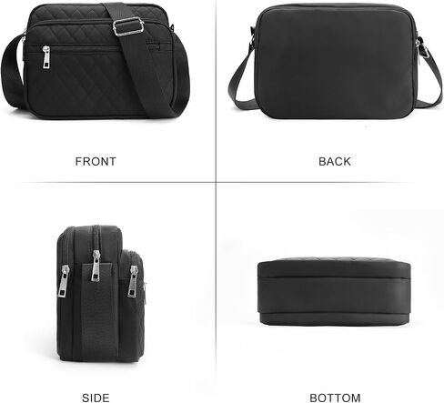 Nylon Crossbody Bags for Women Trendy Quilted Cross Body Purse Medium Crossbody Purses Fashion Ladies Messenger Shoulder Bag in Saudi Arabia
