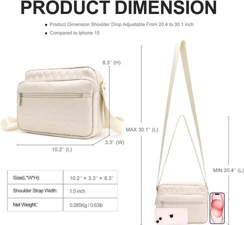 Nylon Crossbody Bags for Women Trendy Quilted Cross Body Purse Medium Crossbody Purses Fashion Ladies Messenger Shoulder Bag in Saudi Arabia