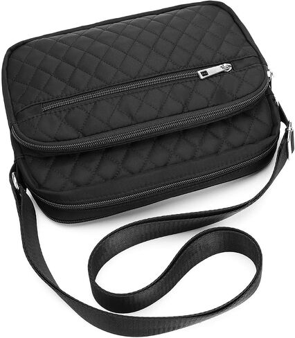 Nylon Crossbody Bags for Women Trendy Quilted Cross Body Purse Medium Crossbody Purses Fashion Ladies Messenger Shoulder Bag in Saudi Arabia