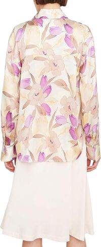 Vince Women's Nouveau Magnolia L/S Relaxed Shirt, Sun Dew, X-Small in Saudi Arabia