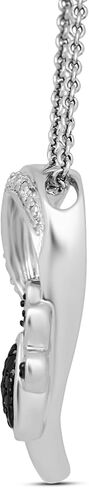 Jewelili Womens Heart with Dog Paw in Sterling Silver Necklace 18 inch Cable Chain in Saudi Arabia