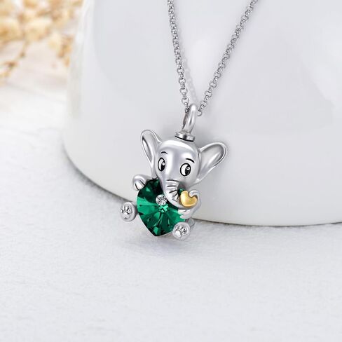 AOBOCO 925 Sterling Silver Elephant Urn Necklaces for Ashes Cremation Memorial Keepsake Jewelry Gifts for Women Girls in Saudi Arabia