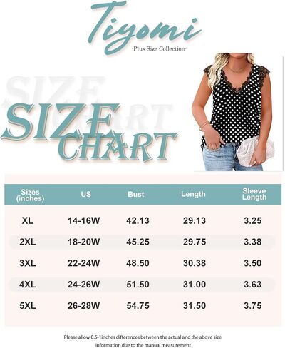 TIYOMI Plus Size Tank Tops for Women Sexy Notch V Neck Sleeveless Tunic Cami Button Flowy Shirts Summer Basic Tank XL-5XL in Kuwait