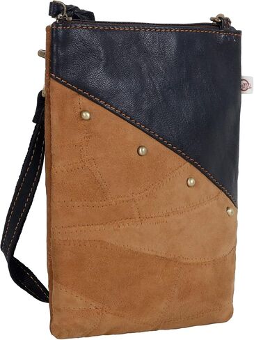 Vaan & Co Genuine Leather Up-cycled Crossbody Handbag in Saudi Arabia