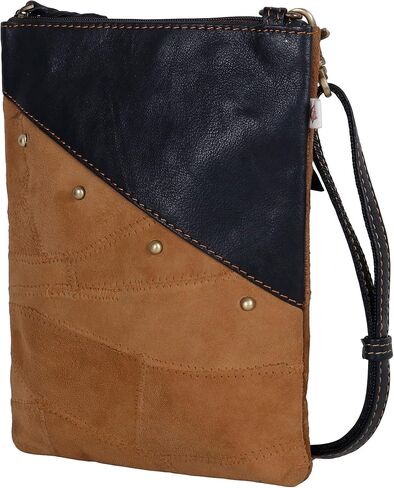 Vaan & Co Genuine Leather Up-cycled Crossbody Handbag in Saudi Arabia