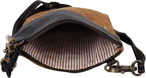 Vaan & Co Genuine Leather Up-cycled Crossbody Handbag in Saudi Arabia