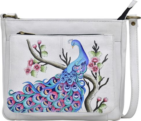 Anna by Anuschka Medium Crossbody, Peacock Bliss, Peacock Bliss, One size in Saudi Arabia