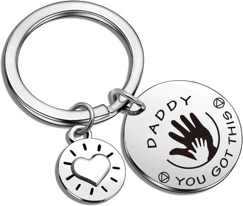 Daddy Recovery Jewelry for Dad Sobriety Keychain Dad Appreciation Gift Father Sober Anniversary Keychain in Saudi Arabia
