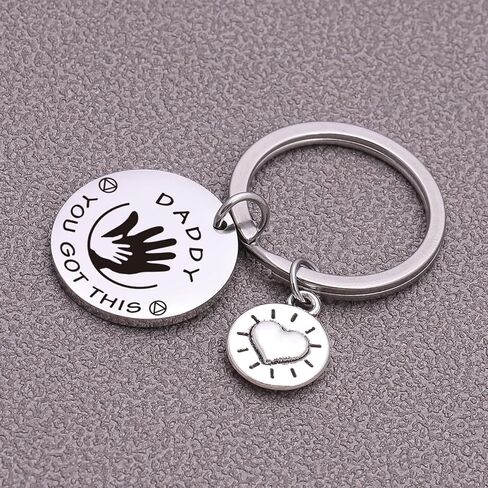 Daddy Recovery Jewelry for Dad Sobriety Keychain Dad Appreciation Gift Father Sober Anniversary Keychain in Saudi Arabia