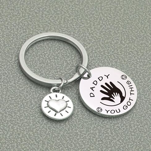 Daddy Recovery Jewelry for Dad Sobriety Keychain Dad Appreciation Gift Father Sober Anniversary Keychain in Saudi Arabia