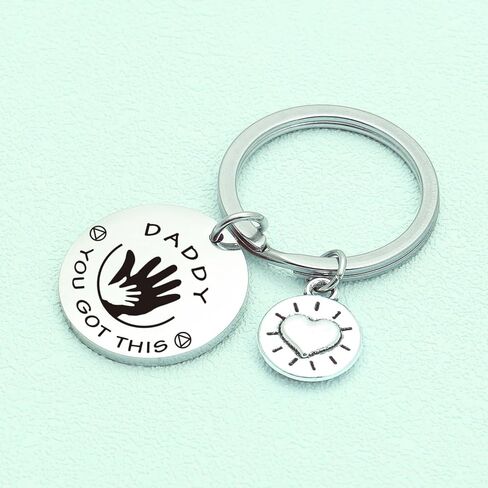 Daddy Recovery Jewelry for Dad Sobriety Keychain Dad Appreciation Gift Father Sober Anniversary Keychain in Saudi Arabia