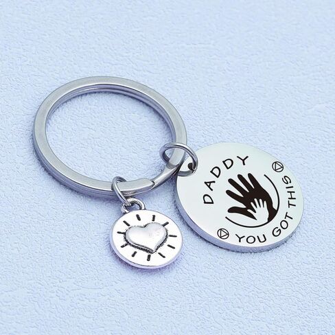 Daddy Recovery Jewelry for Dad Sobriety Keychain Dad Appreciation Gift Father Sober Anniversary Keychain in Saudi Arabia