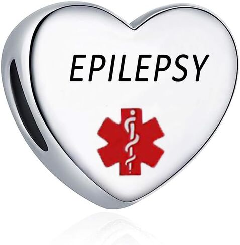 GMXLin Medical Alert ID Diabetic Heart Charm Red First Aid Laser Engraved Health Alert Emergency Bead for Women Pandora Bracelets in Saudi Arabia