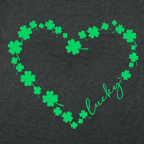 St. Patrick's Day Shirt Women Four-Leaf Clover Tee Shirt Vintage Saint Patrick Day Gift T-Shirt in Saudi Arabia