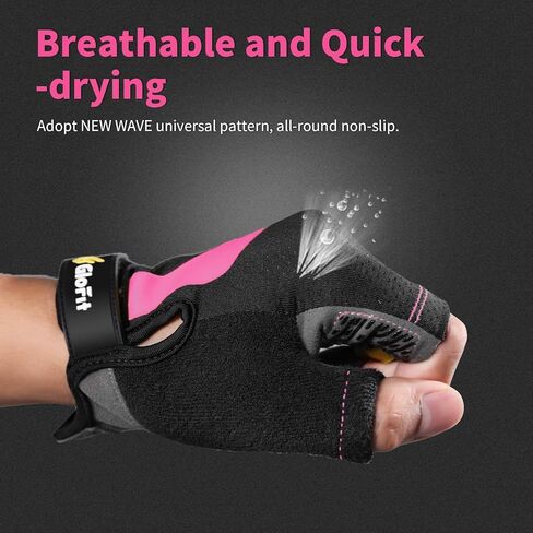 قفازات لركوب الدراجات من كانسون، قفازات لركوب الدراجات الجبلية للرجال/النساء مع وسادة ماصة للصدمات، نصف إصبع ومضادة للانزلاق للرياضات الخارجية، ركوب الجبال in Kuwait