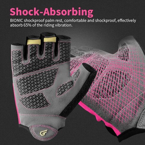 قفازات لركوب الدراجات من كانسون، قفازات لركوب الدراجات الجبلية للرجال/النساء مع وسادة ماصة للصدمات، نصف إصبع ومضادة للانزلاق للرياضات الخارجية، ركوب الجبال in Kuwait