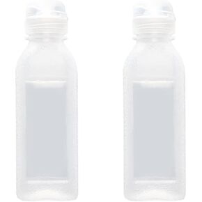 CHENSHUO Plastic Squeeze Bottle, Clear Condiment Squeeze Bottle, With Silicone Valve Non Return Cap,Suitable for Oil, Honey, BBQ Sauce and Condiments,10 OZ Anti Slip Squeeze Bottle,2 Pieces