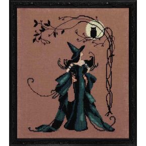 Mirabilia Minerva LINEN Kit Beaded Counted Cross Stitch by Nora Corbett Designs NC221 Bewitching Pixies (Bundle: Chart, Fabric, Beads)