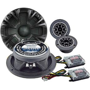 AudioPipe APMB-65FLT-CMP Car Audio 6.5 Inch Loudspeaker and 3.75 Inch Tweeter and Crossover Component Set with 1000W Max Power in Saudi Arabia