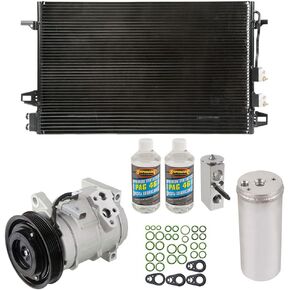 A/C Kit w/AC Compressor Condenser & Drier For Dodge Caravan Chrysler Town & Country Minivans 2005 2006 2007 - BuyAutoParts 60-82575CK New