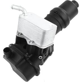 A-Premium Engine Oil Cooler Assembly Compatible with Volkswagen Eos 2007-2009 Jetta Passat GTI Audi A3 2006-2008 A4 2005-2009 TT TTS Quattro