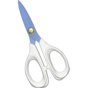 6 inch Teflon Coated Non-Stick Professional Stainless Steel Sewing Scissors, All-Purpose, Comfort Soft Grip, Office Scissors - Made in Taiwan