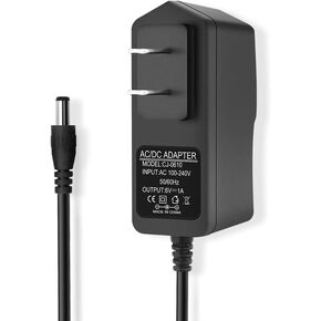6 Volt 1 Amp Power Adapter 6W 6Volt 1Amp AC Adapter 100-240V 50-60Hz to DC 6V 1A Power Supply Adapter, 5.5mm x 2.5mm DC Outlet Plug