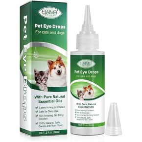 Dog Eye Drops, Cat & Dog Eye Wash Drops Remove Eye Tear Marks Dirt for Dogs & Cat, Gentle Eye Drops for Dogs and Cats Soothe Irritated Eyes Remove Eye Discharge, Dirt and Tear Stains in Saudi Arabia