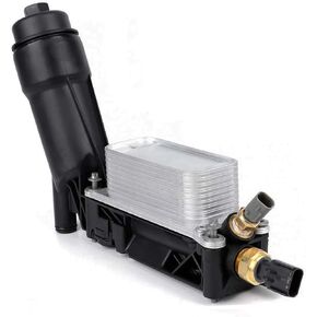 5184294AE Oil Filter Adapter Housing compatible with 2011 2012 2013 Chrysler Dodge Jeep 3.6L V6 Engine Oil Cooler Filter Assembly - 5184294AE oil filter housing by Lucky Seven